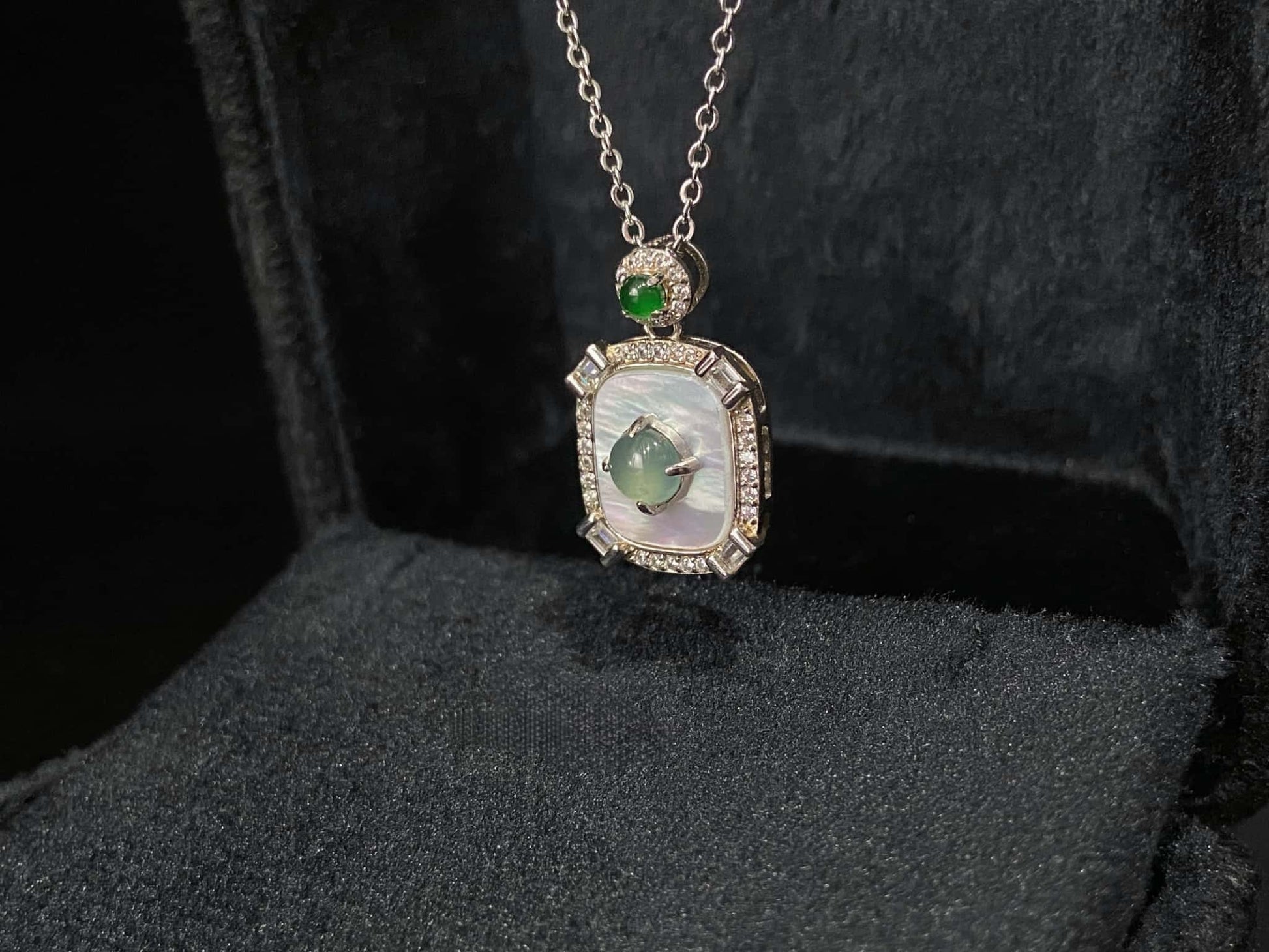 Pale Green Sky Water · Nature Burmese Jadeite Pendant