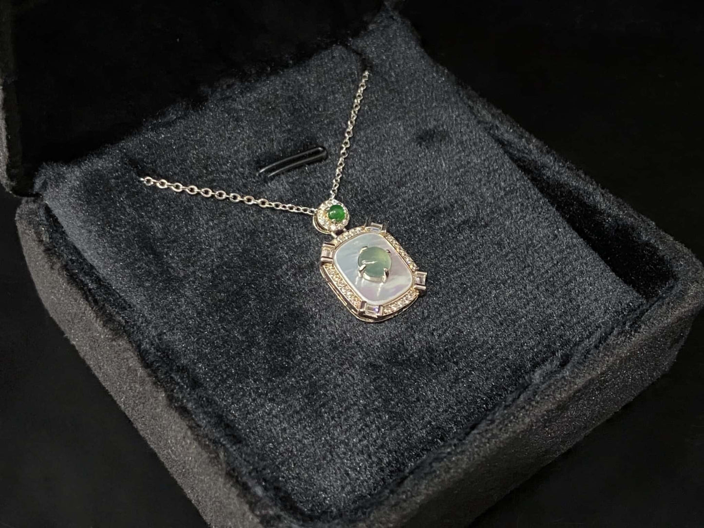 Pale Green Sky Water · Nature Burmese Jadeite Pendant