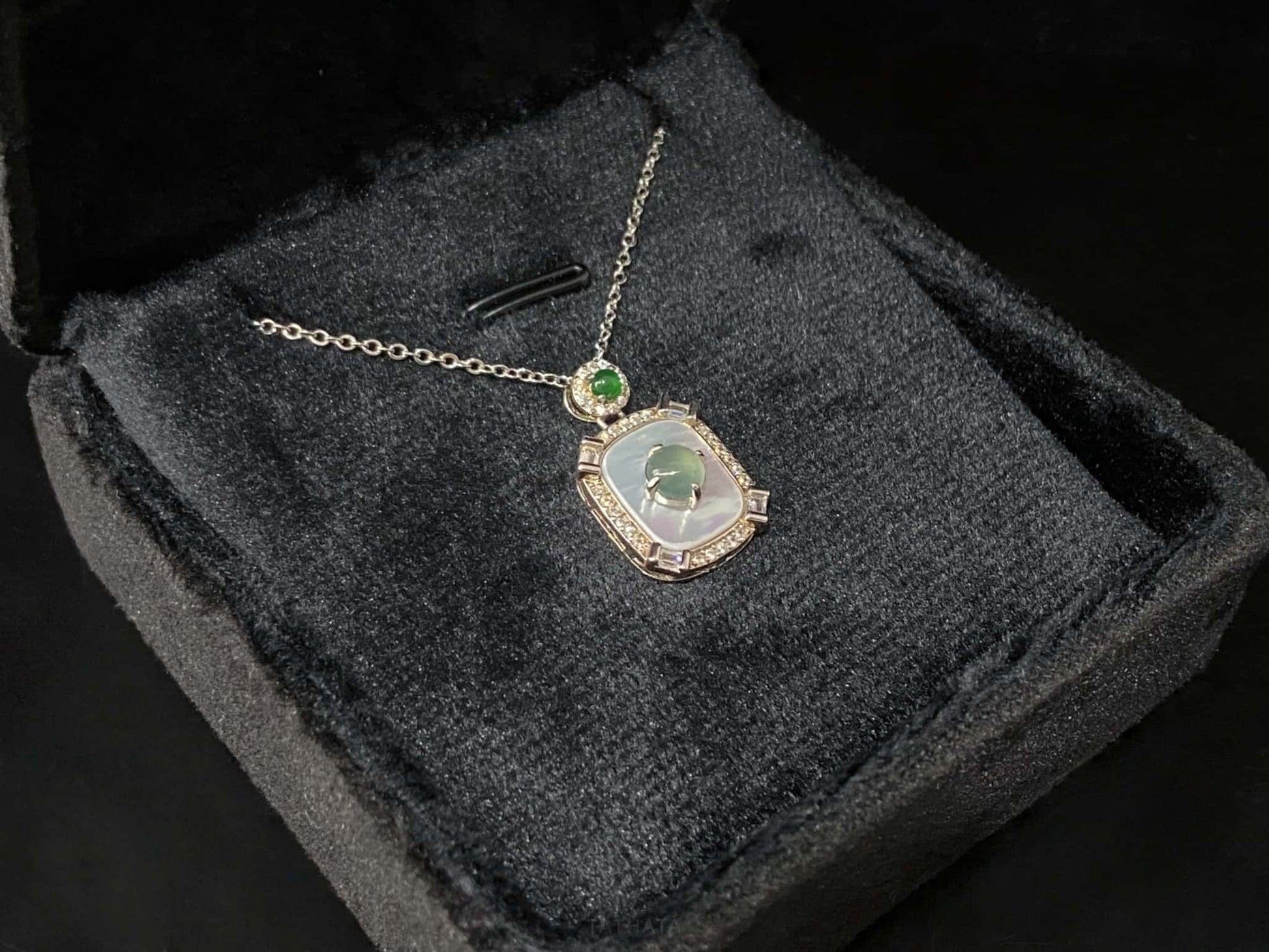 Pale Green Sky Water · Nature Burmese Jadeite Pendant