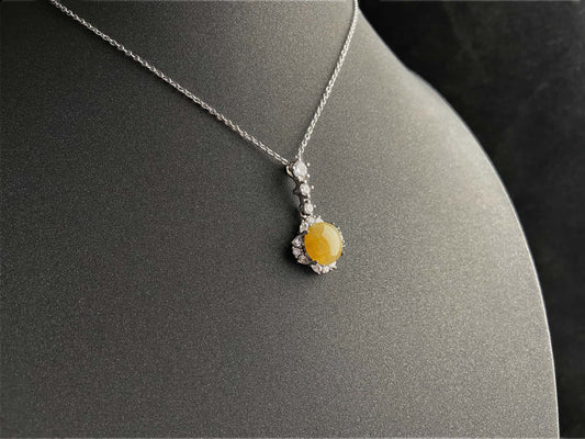 A warm sunlit core jadeite pendant.