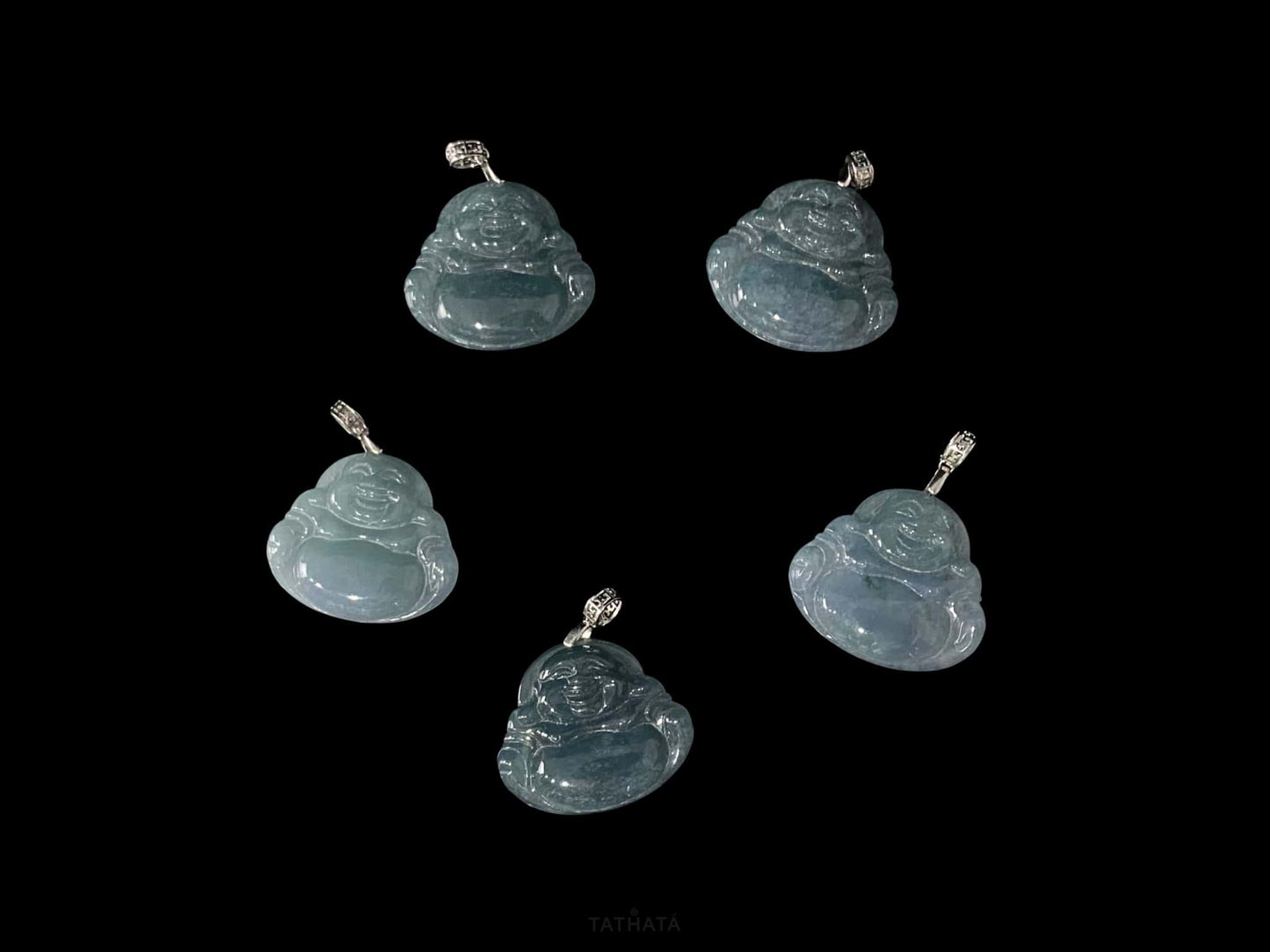 A blue buddha bless loose jadeite.