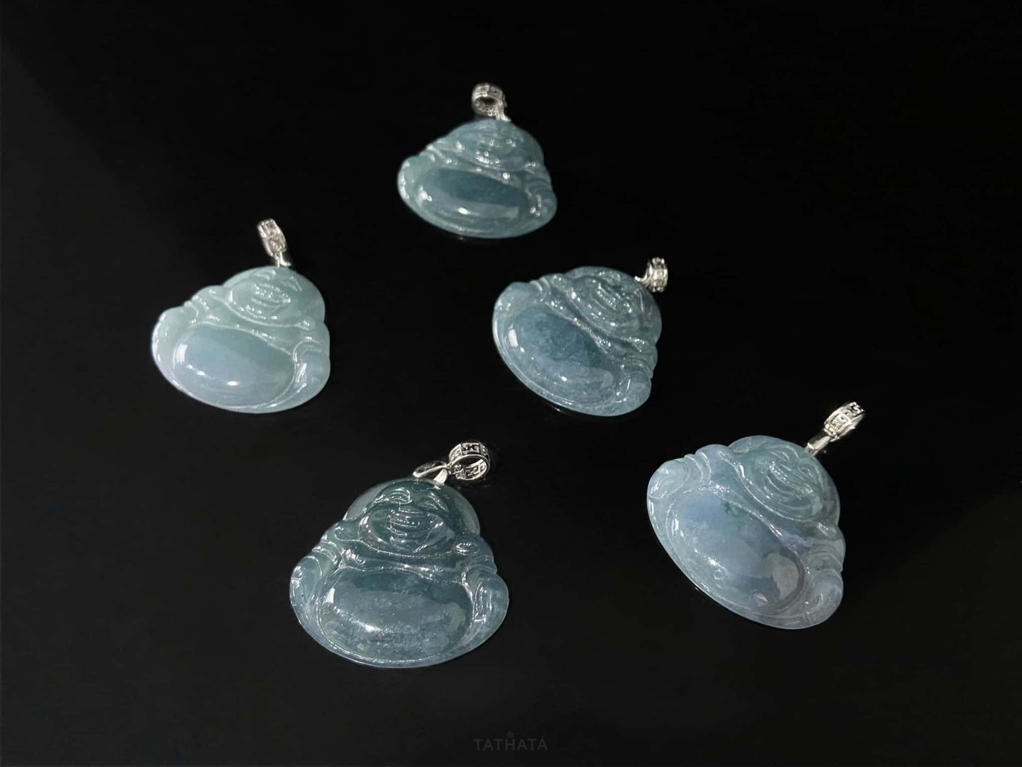 A blue buddha bless loose jadeite.