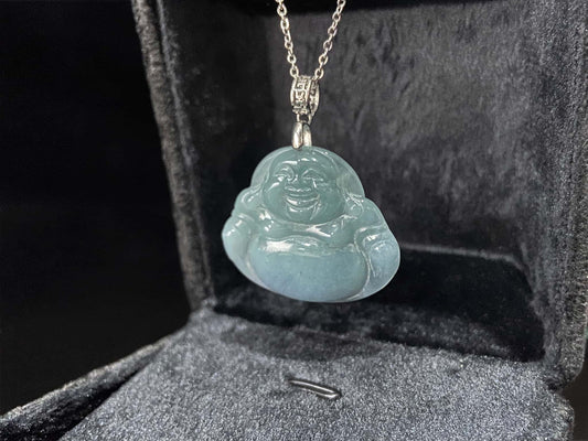 A blue buddha bless loose jadeite.