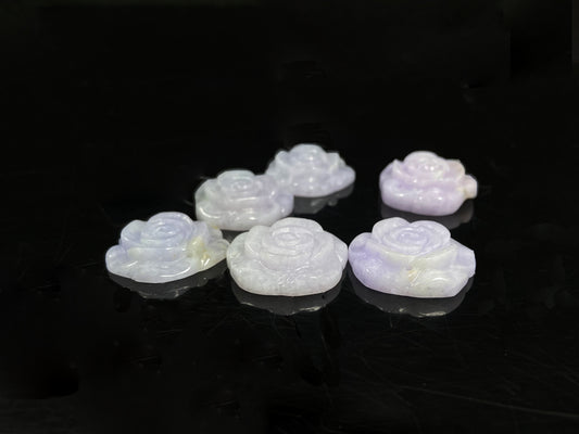 Violet haze six bloom set loose jadeite.
