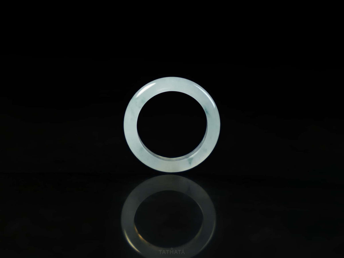 Ethereal Icy Floating‑Green · Nature Burmese Jadeite Ring