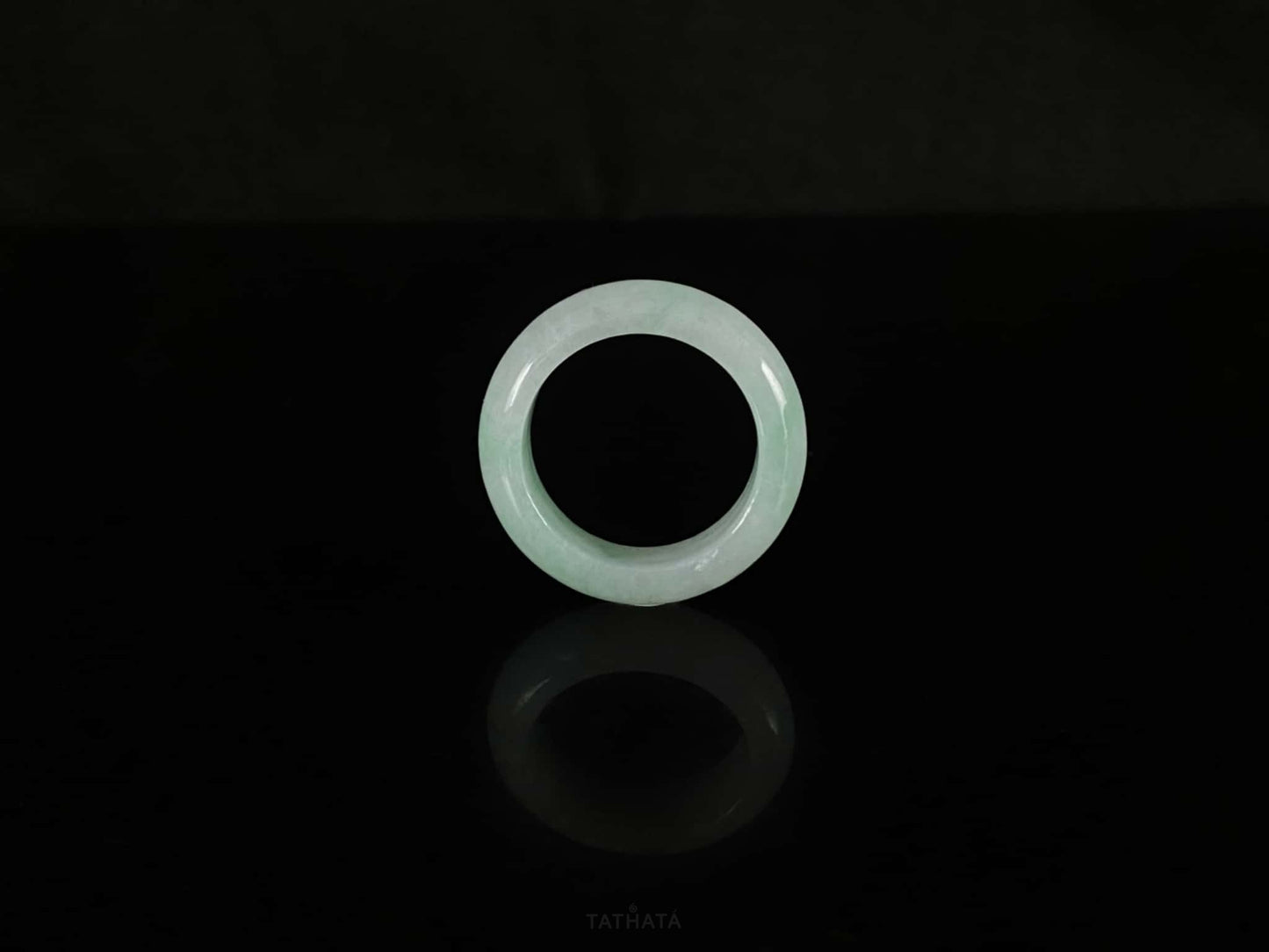 Pale Mist Green · Nature Burmese Jadeite Ring