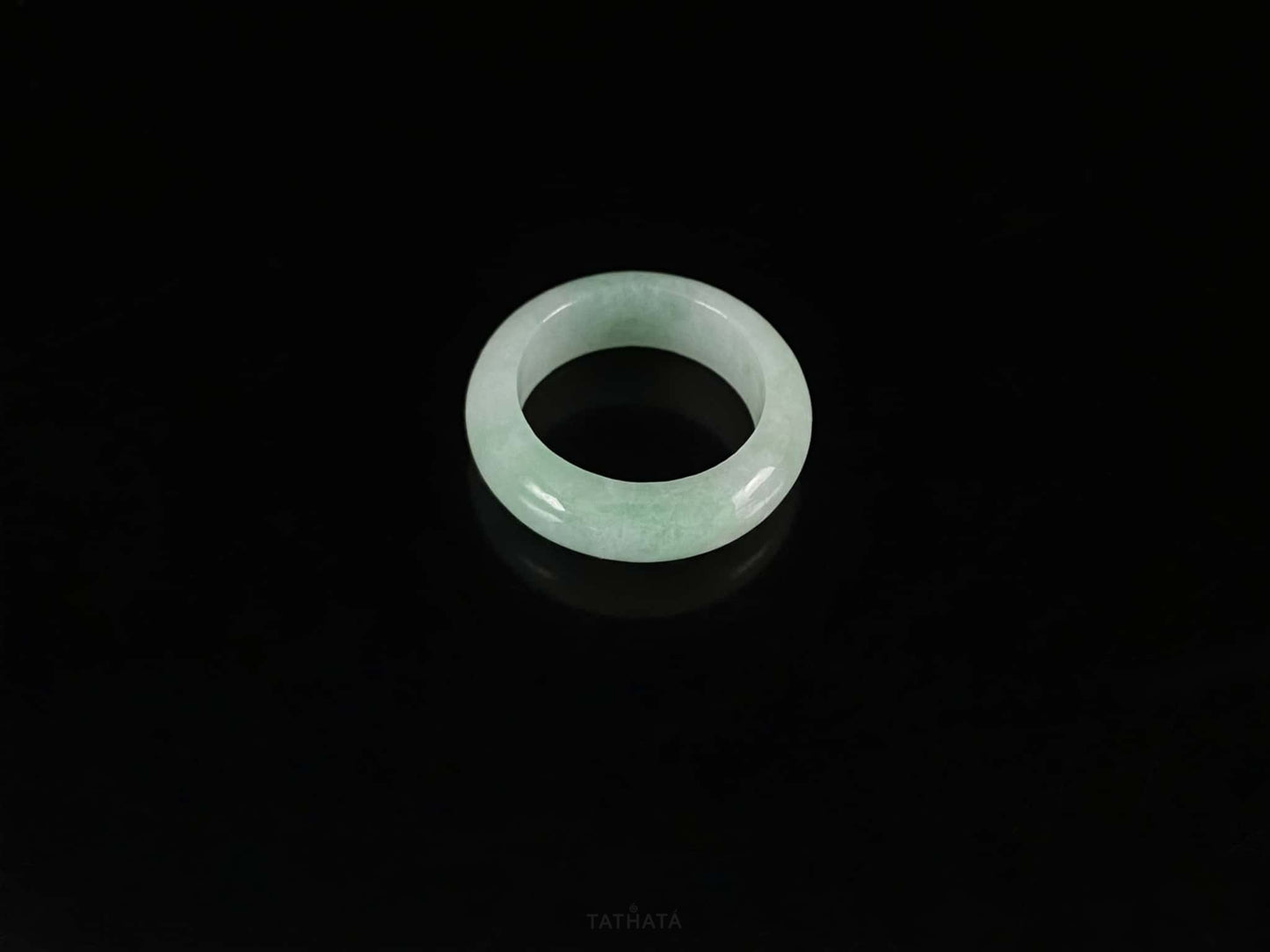 Pale Mist Green · Nature Burmese Jadeite Ring