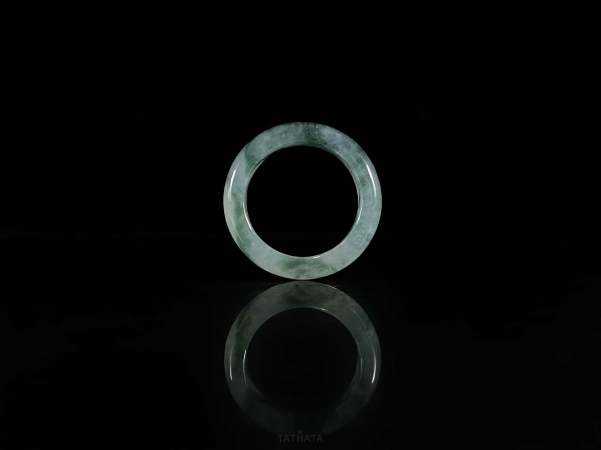 Best Seller 🪄 Turquoise Veiled Icy Mist · Nature Burmese Jadeite Ring