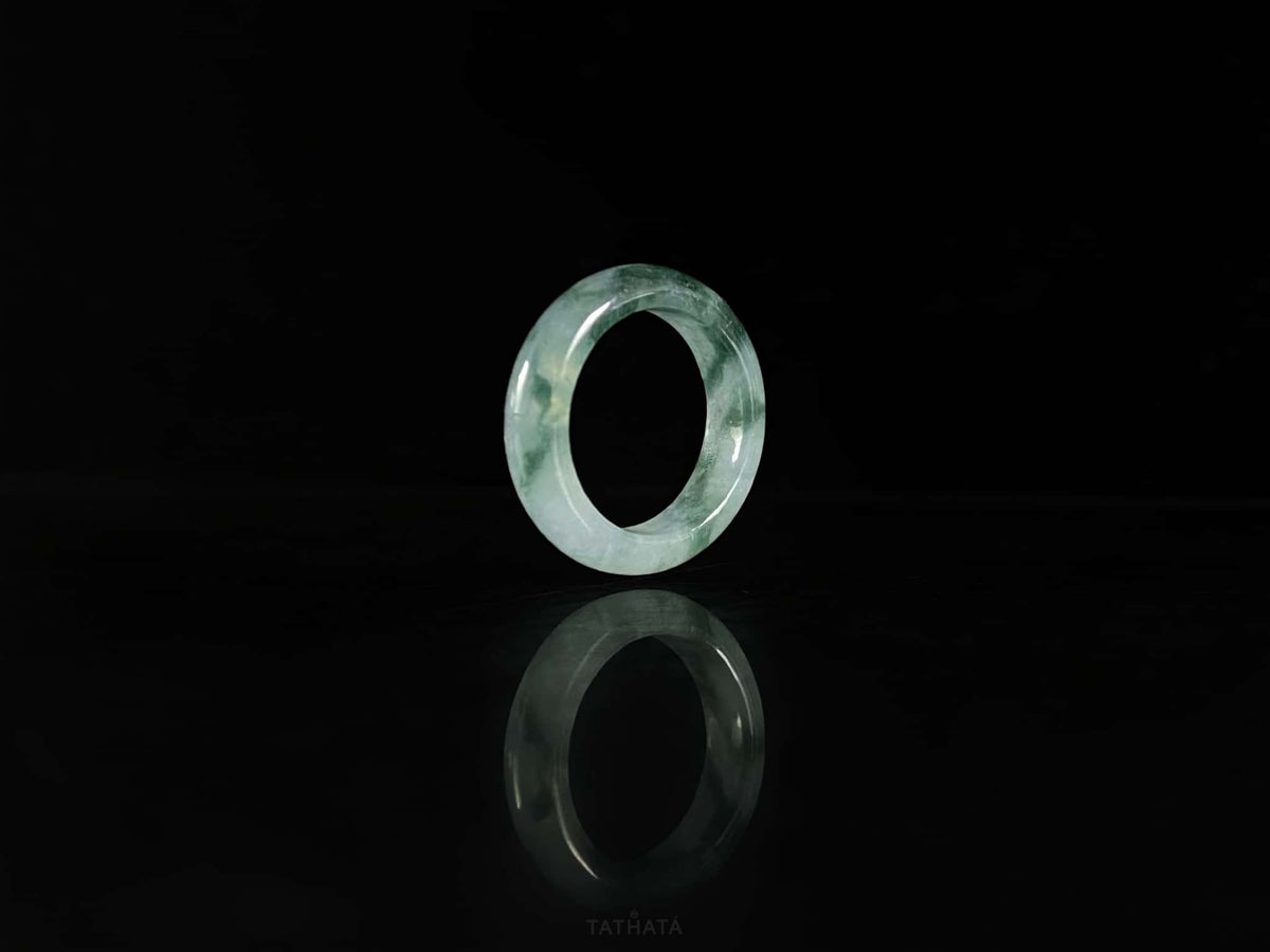 Best Seller 🪄 Turquoise Veiled Icy Mist · Nature Burmese Jadeite Ring
