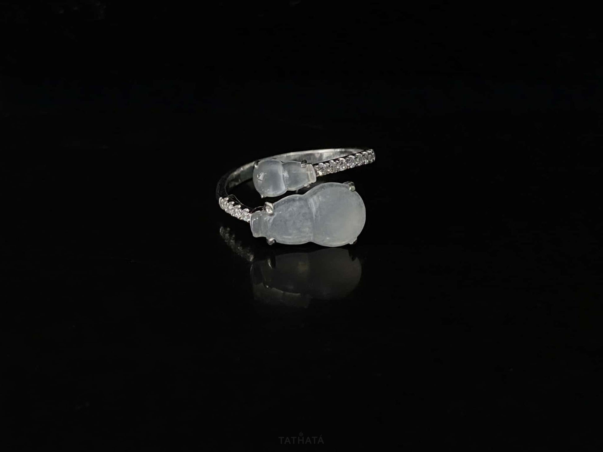Icy-Type Gourd · Nature Burmese Jadeite Ring