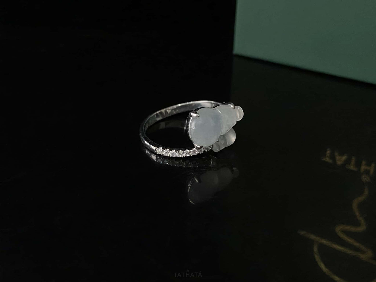 Icy-Type Gourd · Nature Burmese Jadeite Ring