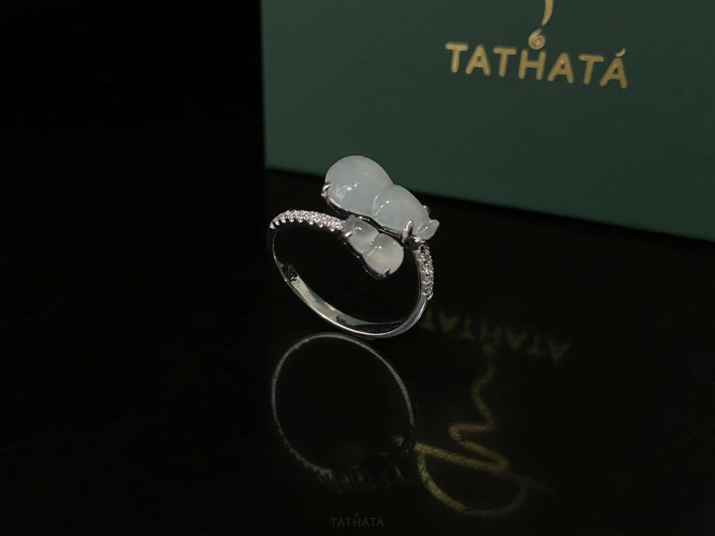 Icy-Type Gourd · Nature Burmese Jadeite Ring