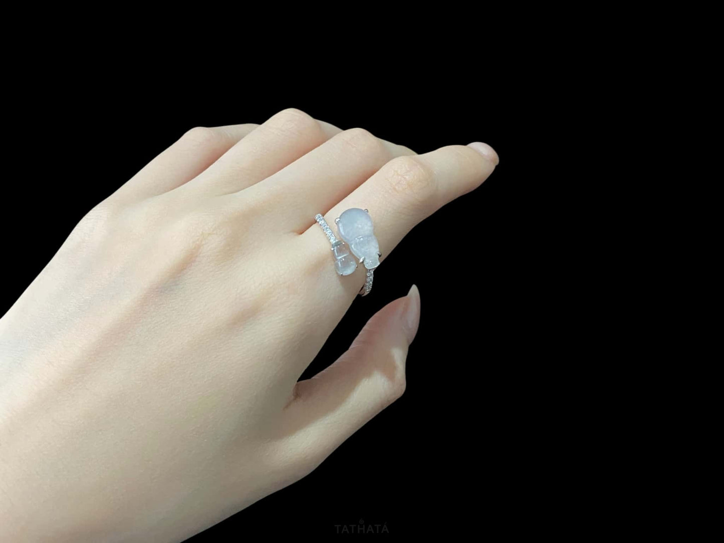 Icy-Type Gourd · Nature Burmese Jadeite Ring