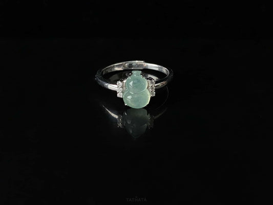 Misty Ravine Sky Water · Nature Burmese Jadeite Ring (18mm)