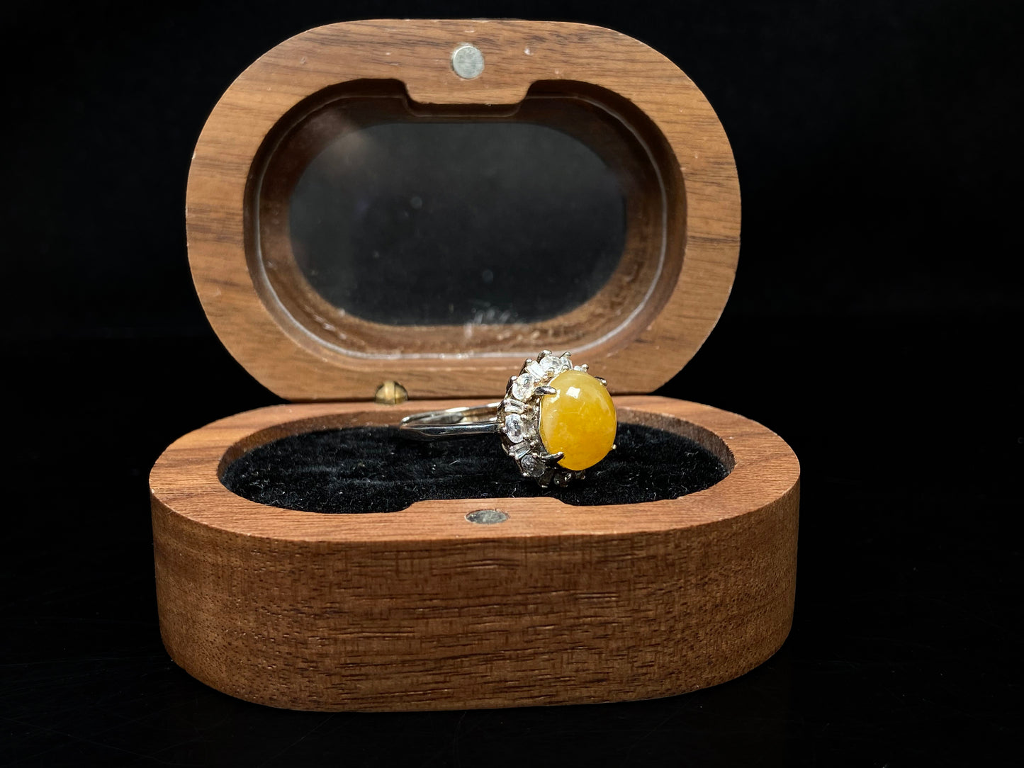 A honey sweet whisper jadeite ring.