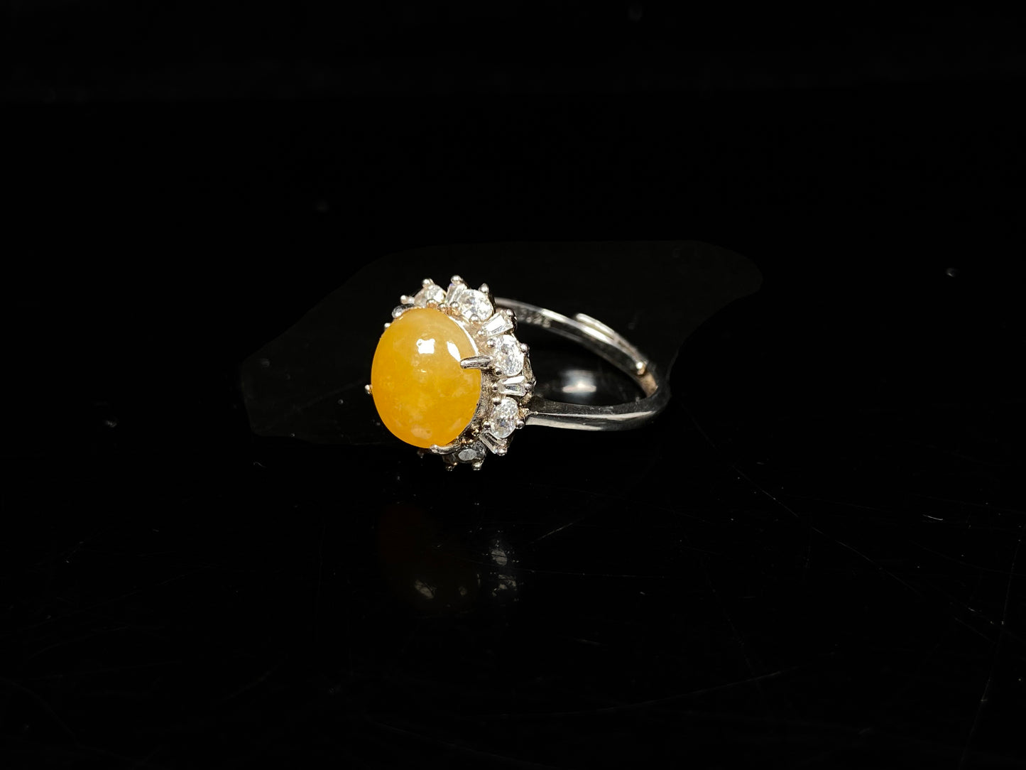 A honey sweet whisper jadeite ring.