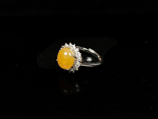 A honey sweet whisper jadeite ring.