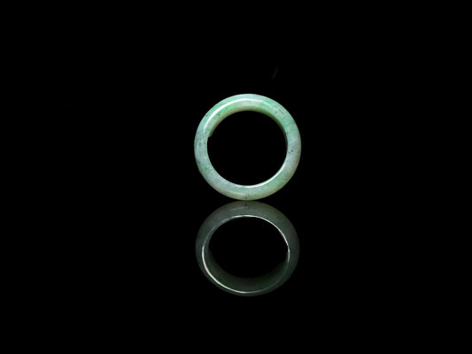 A green glow misty jadeite ring.