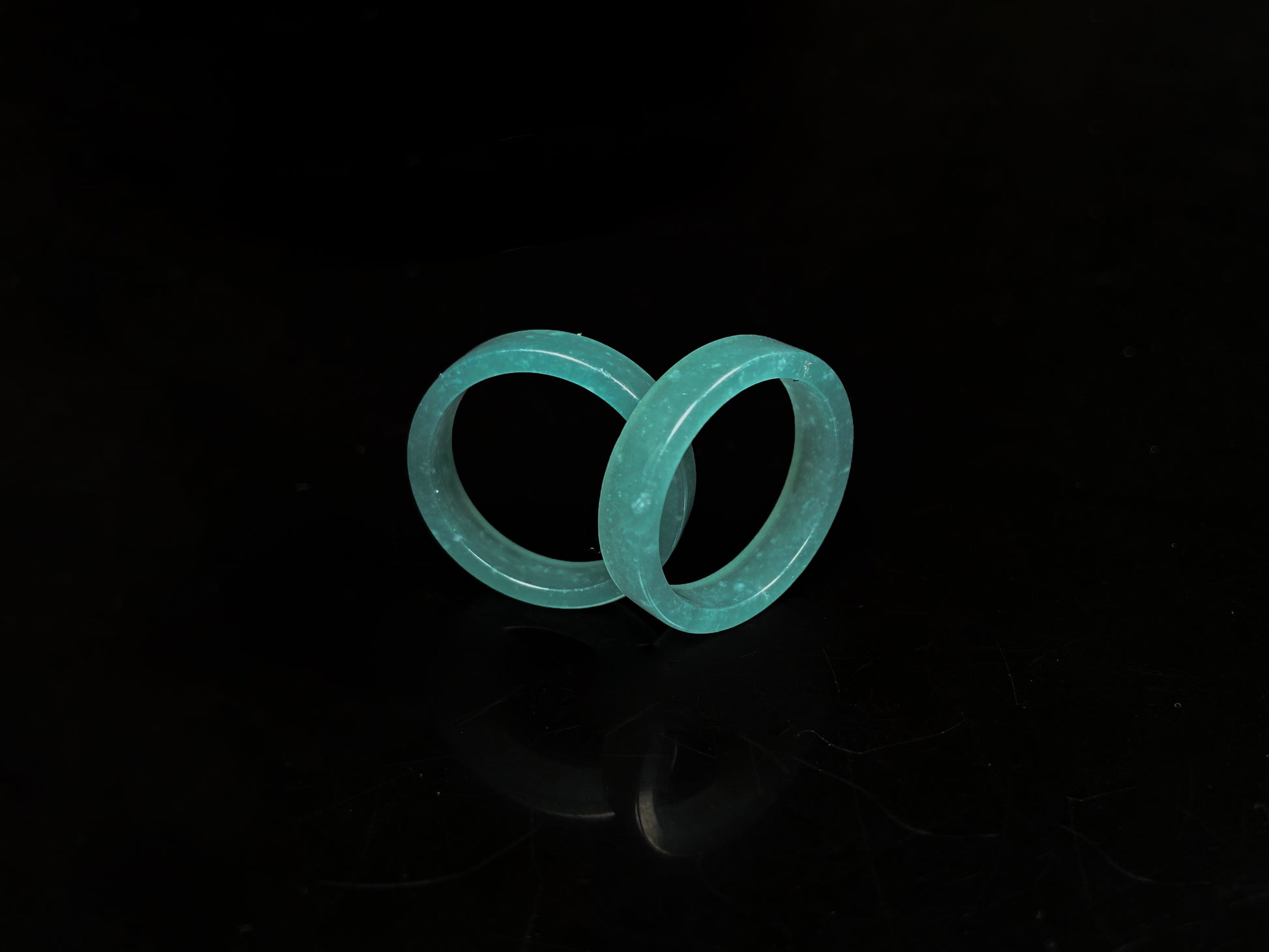 A icy teal mist hush jadeite ring.