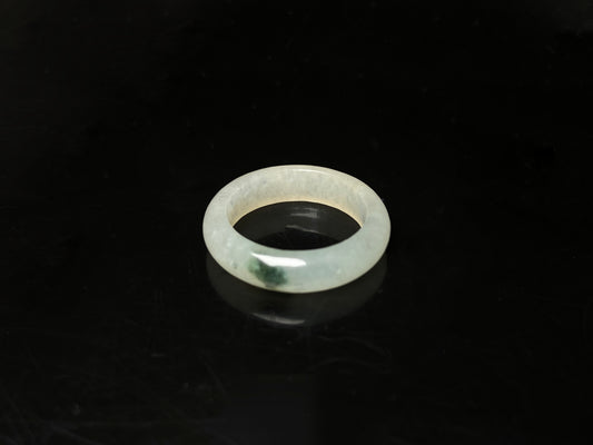 A misty green spot jadeite ring.