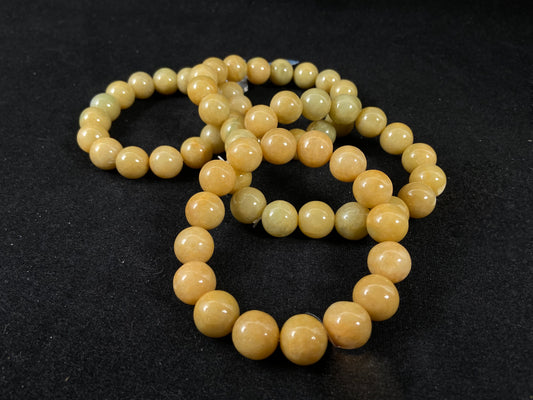 Sunset Glow  ·  Golden Jadeite Beads Bracelet