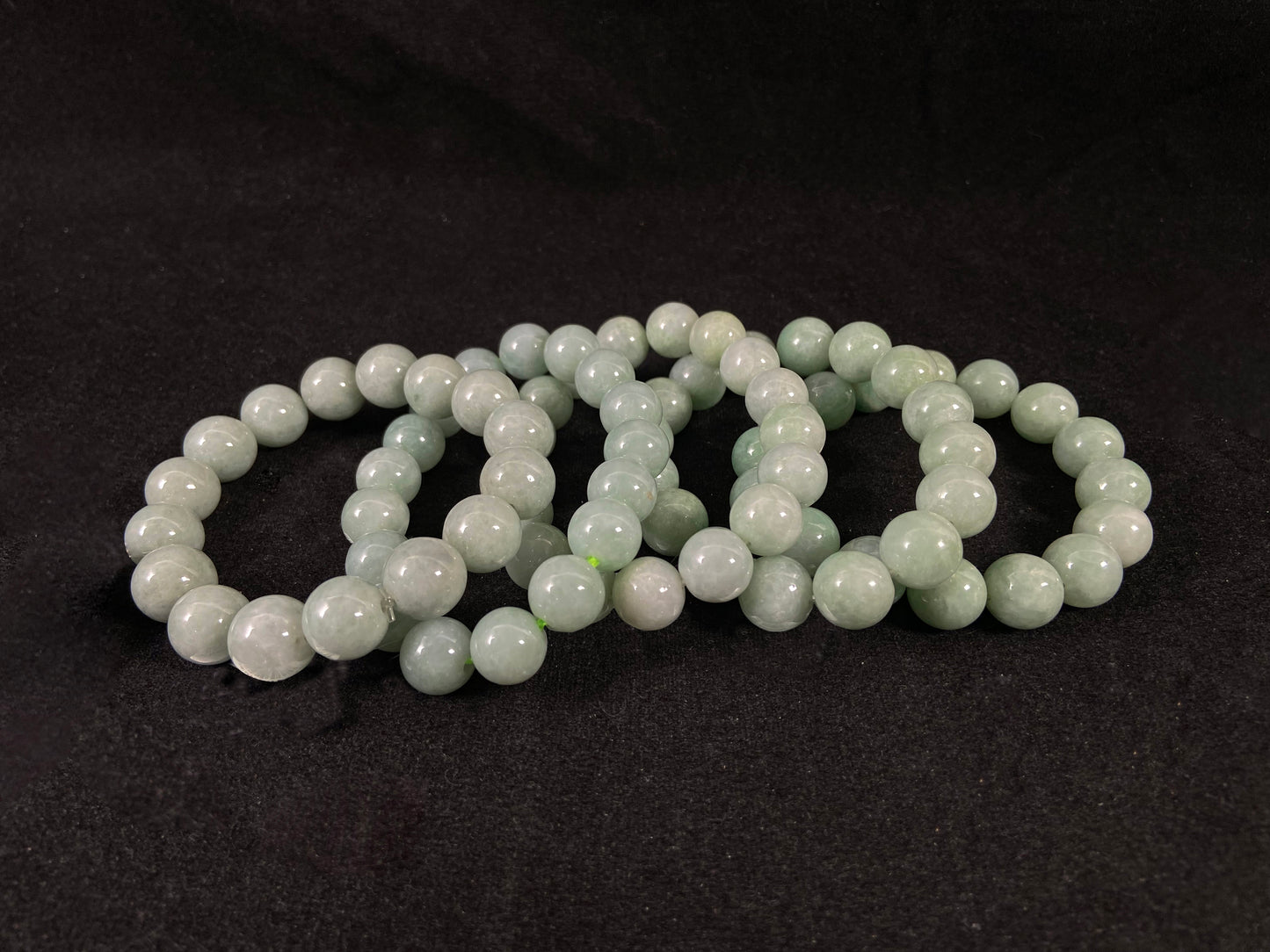 Apple Green Jade Strand Aura Soothing Harmony · Natural Burmese Jadeite Beads Bracelet(10mm)