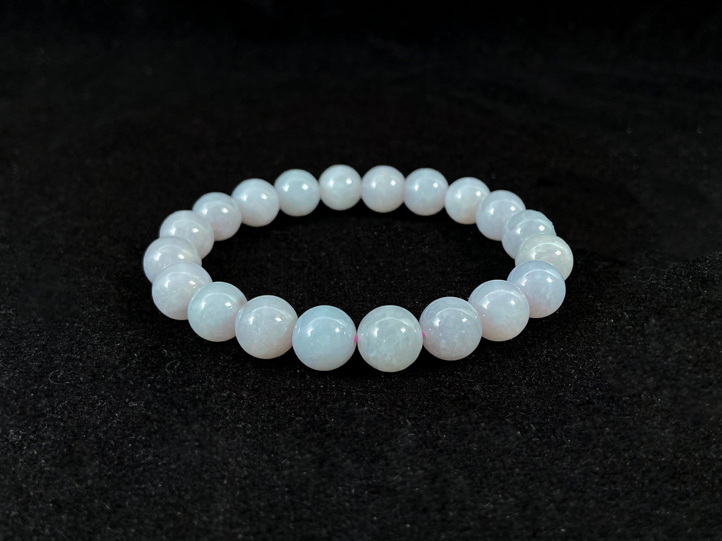 Lavender Jade Strand Violet-Mist Romantic Aura Soothing Harmony · Natural Burmese Jadeite Beads Bracelet(10mm)