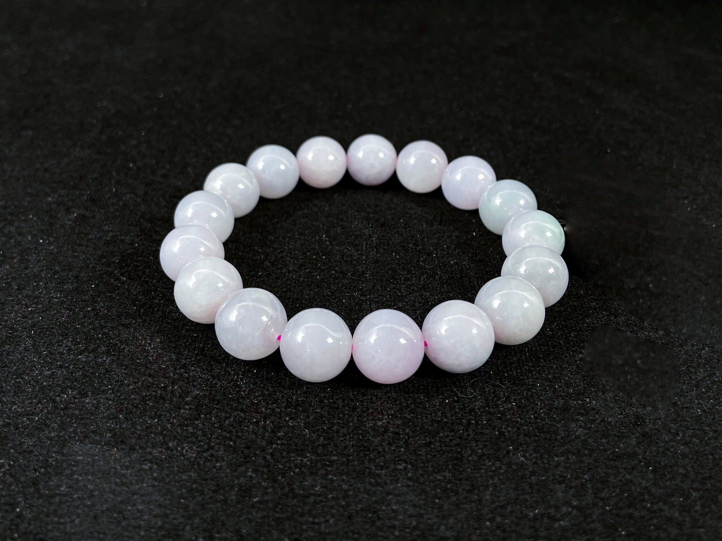 Lavender Jade Strand Violet Mist Romantic Aura Soothing Harmony · Natural Burmese Jadeite Beads Bracelet(12mm)