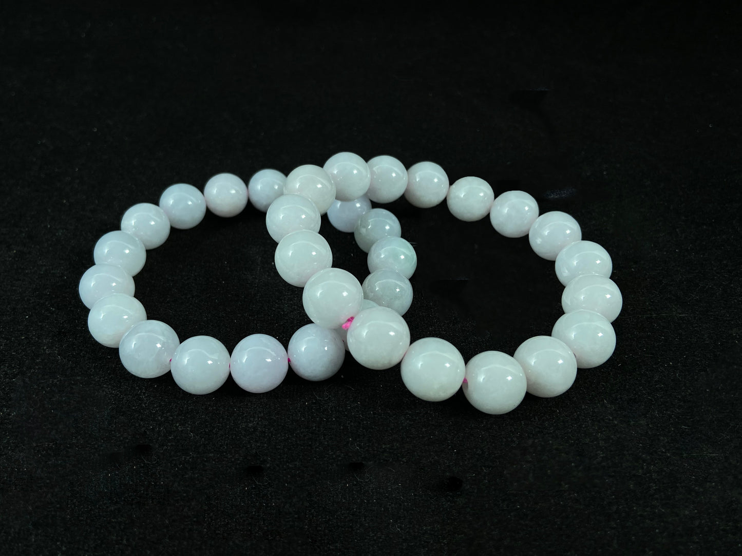 Lavender Jade Strand Violet Mist Romantic Aura Soothing Harmony · Natural Burmese Jadeite Beads Bracelet(12mm)