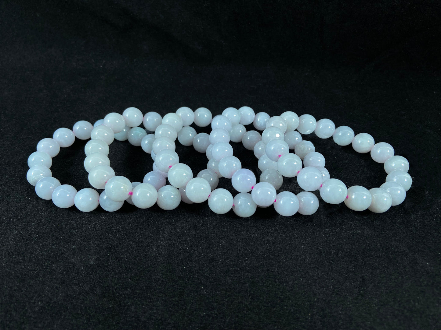 Lavender Jade Strand Violet Mist Romantic Aura Soothing Harmony · Natural Burmese Jadeite Beads Bracelet(12mm)