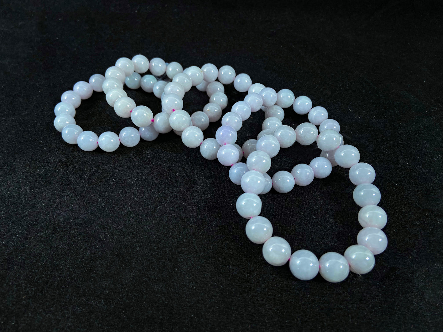 Lavender Jade Strand Violet Mist Romantic Aura Soothing Harmony · Natural Burmese Jadeite Beads Bracelet(12mm)