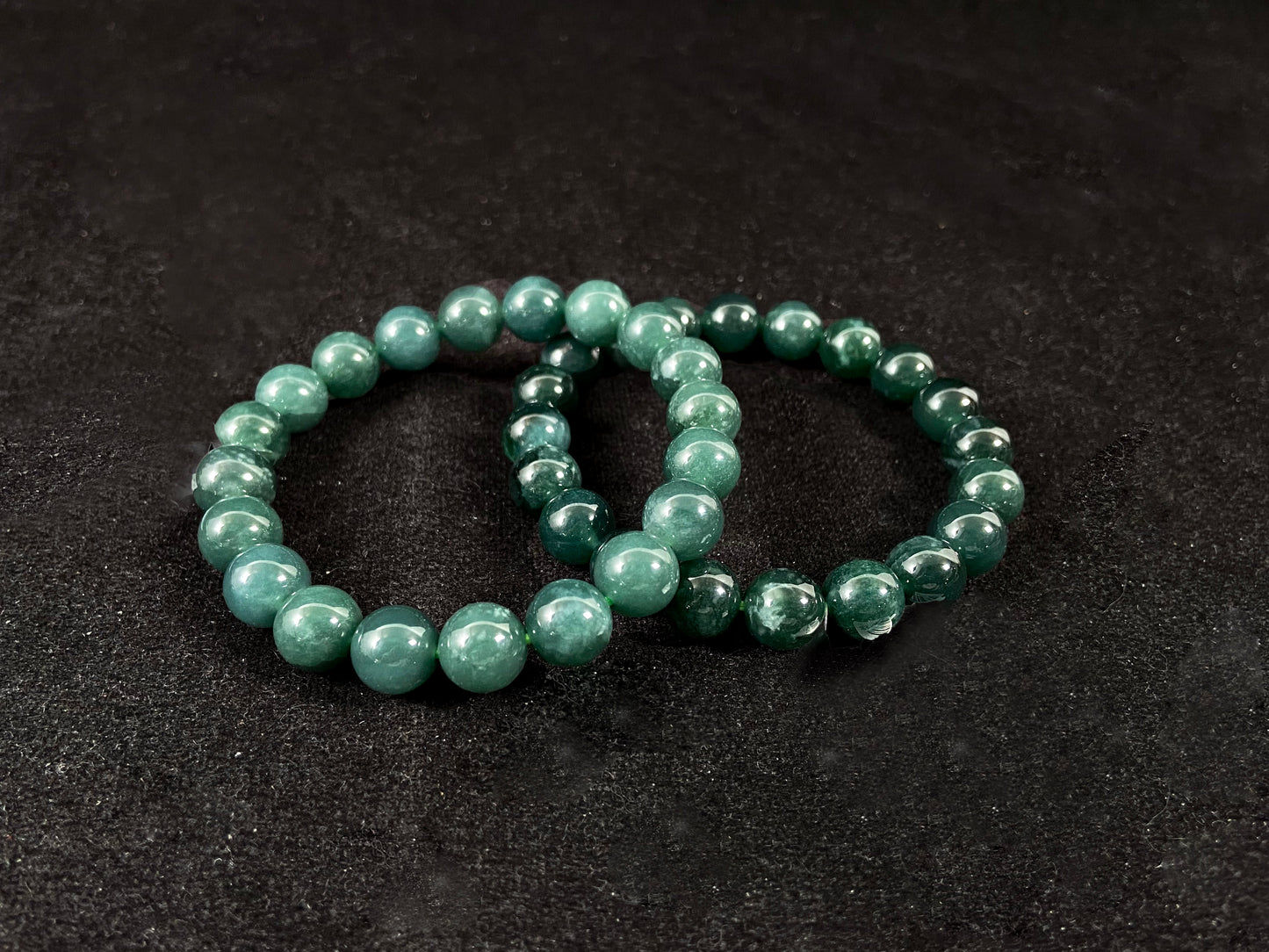 Starry Midnight  Wisdom Tranquility · Natural Blue Jadeite Beads Bracelet