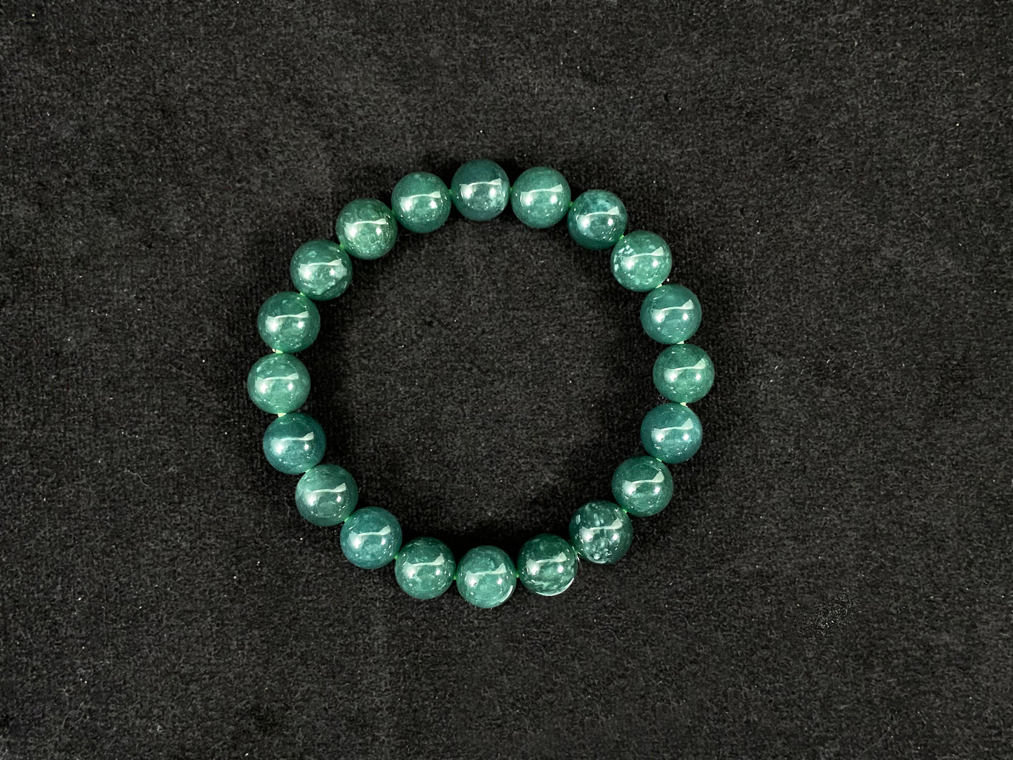 Starry Midnight  Wisdom Tranquility · Natural Blue Jadeite Beads Bracelet