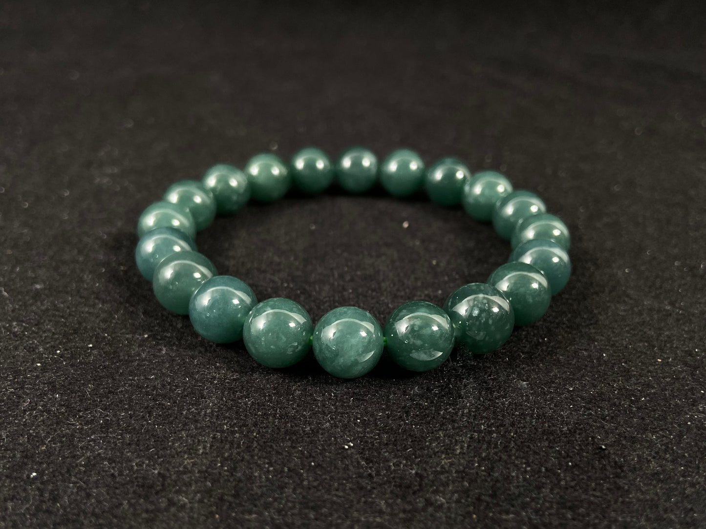 Starry Midnight  Wisdom Tranquility · Natural Blue Jadeite Beads Bracelet