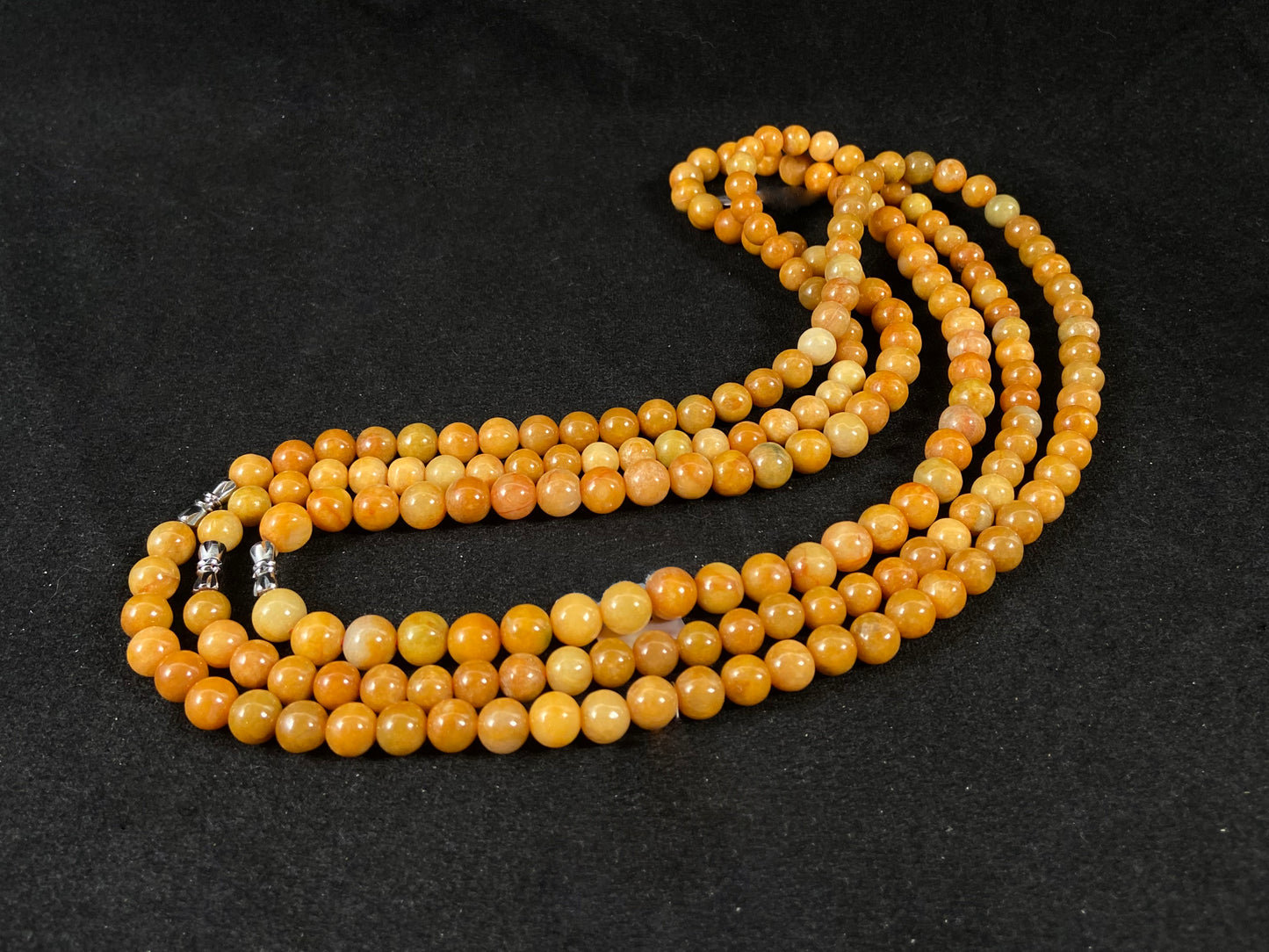 Imperial Yellow Fortune Attracting Gift · Rare Golden Jadeite Beads Bracelet