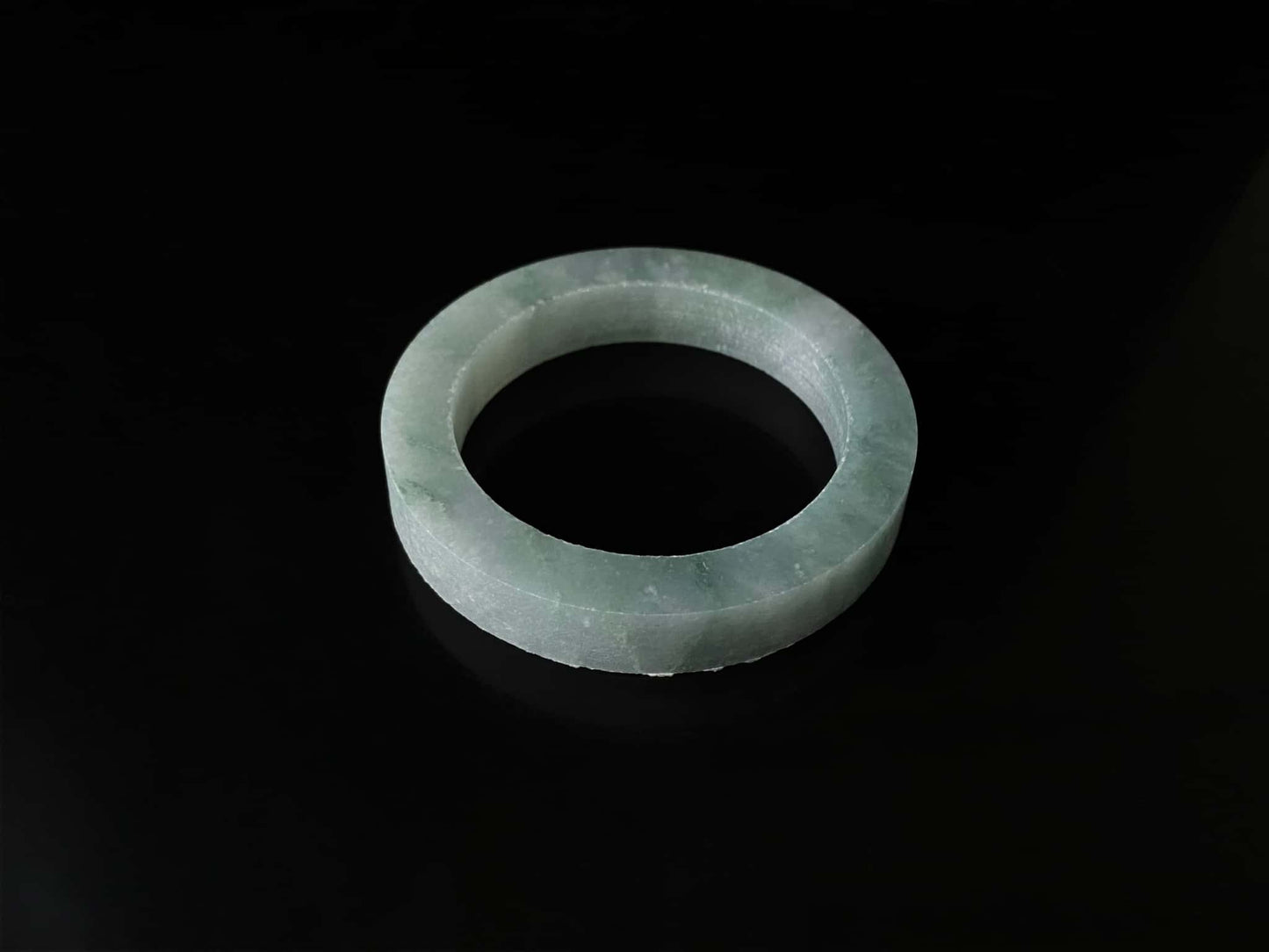 Bespoke from Client-Selected Slab | Soft Mist Green · Nature Burmese Jadeite Bangle