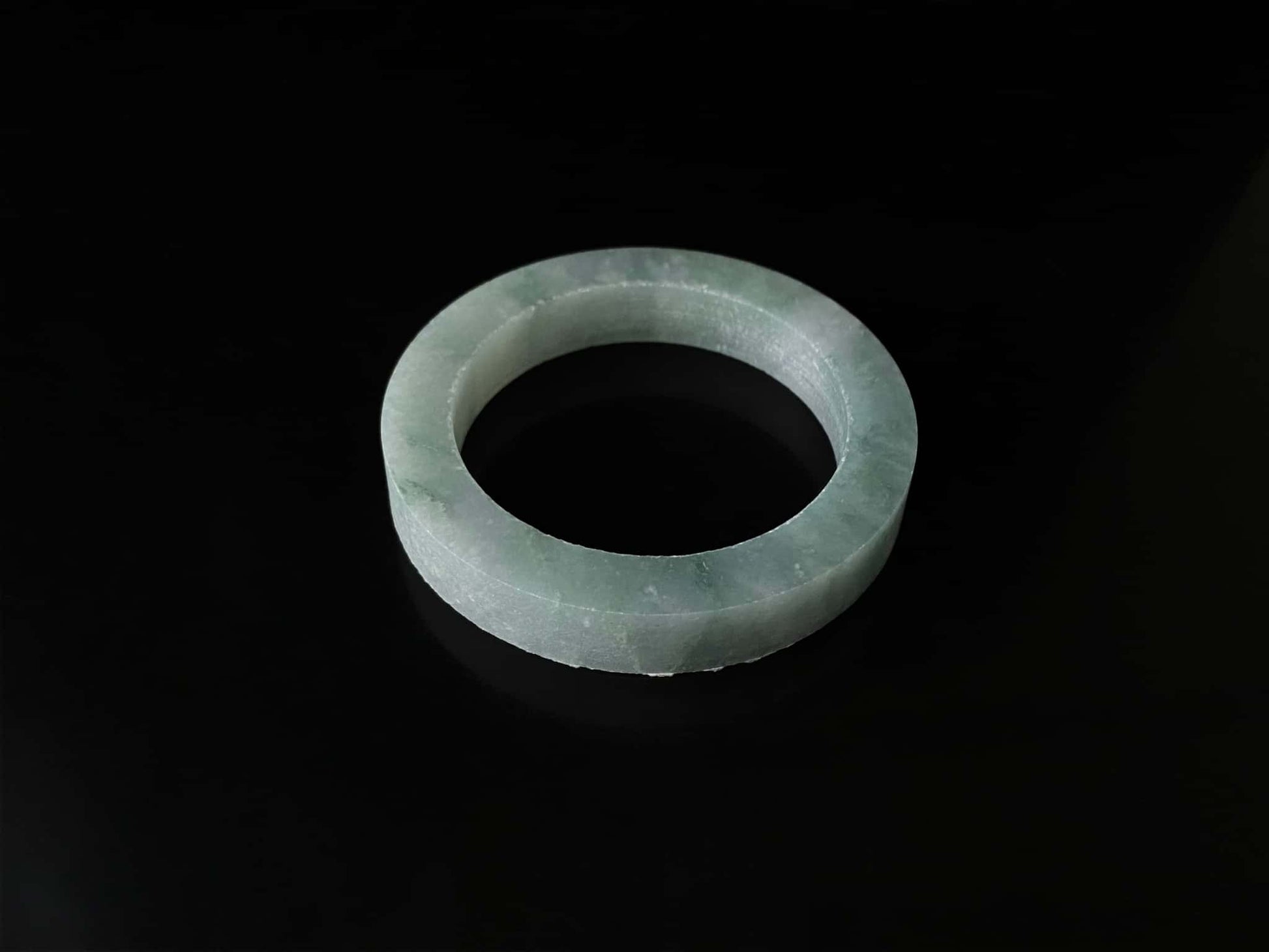Bespoke from Client-Selected Slab | Soft Mist Green · Nature Burmese Jadeite Bangle