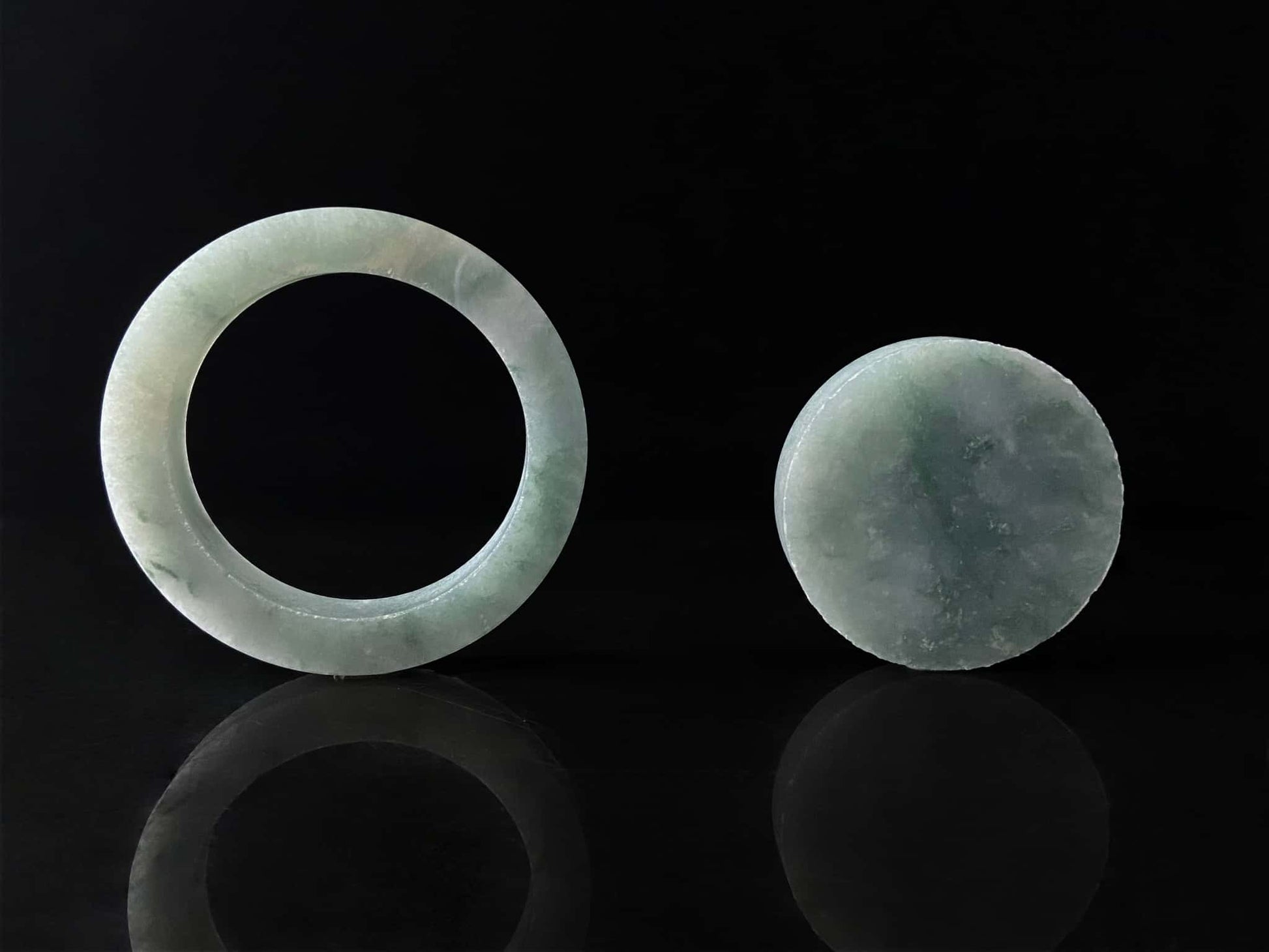 Bespoke from Client-Selected Slab | Soft Mist Green · Nature Burmese Jadeite Bangle