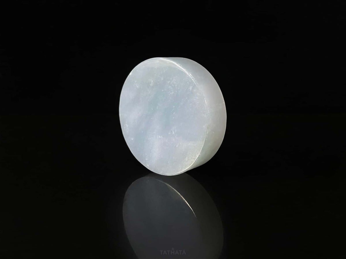 Semi-Finished Jade Blank | Hazy Cloud‑Ice · Nature Burmese Jadeite Core