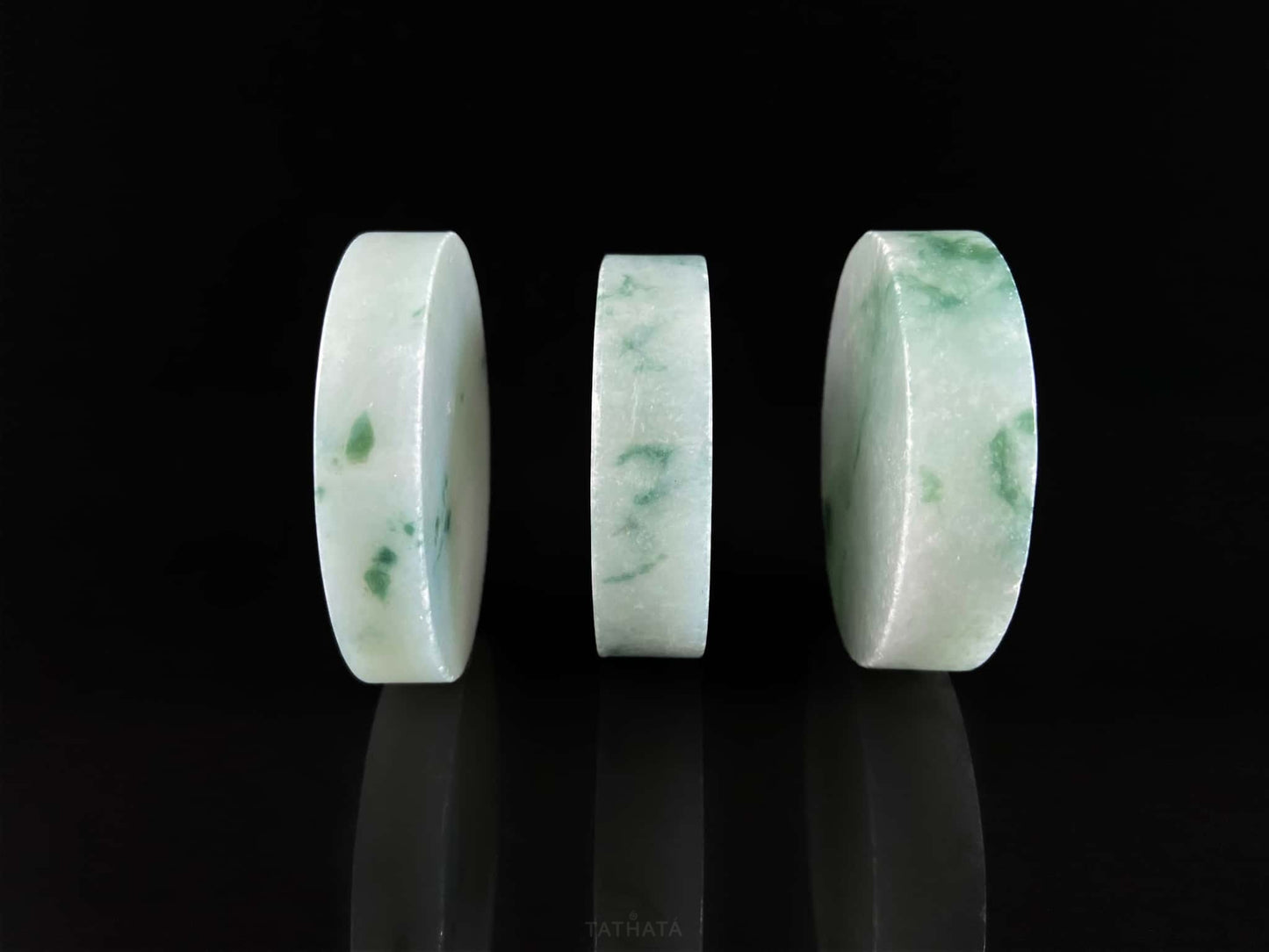 Semi-Finished Jade Blank | Mist Green Wisps · Nature Burmese Jadeite Core