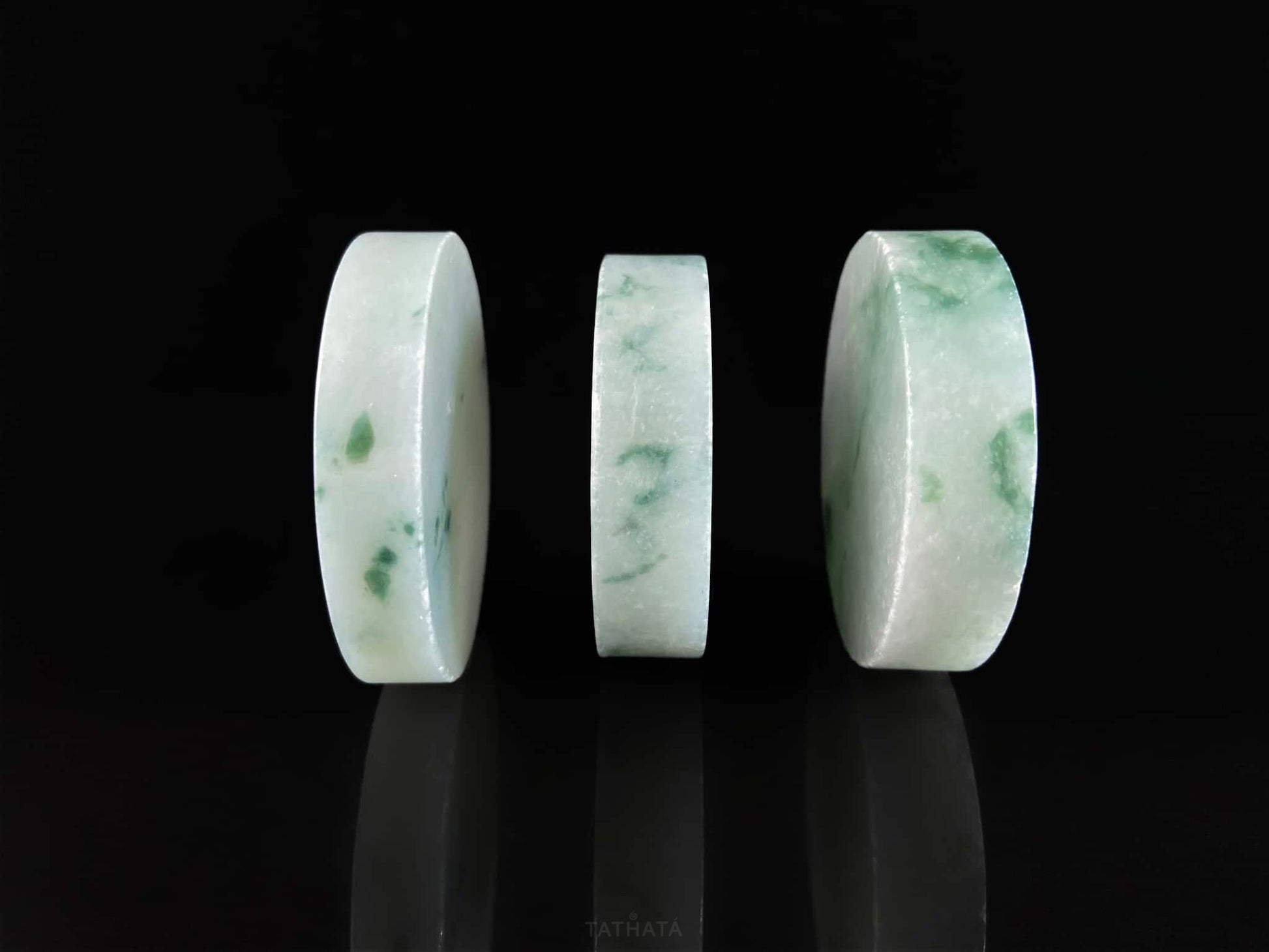 Semi-Finished Jade Blank | Mist Green Wisps · Nature Burmese Jadeite Core