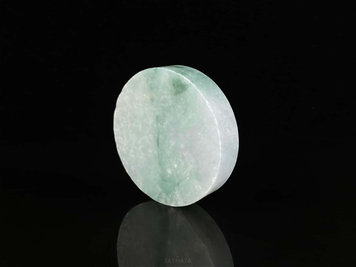 Semi-Finished Jade Blank | Mist Green Wisps · Nature Burmese Jadeite Core