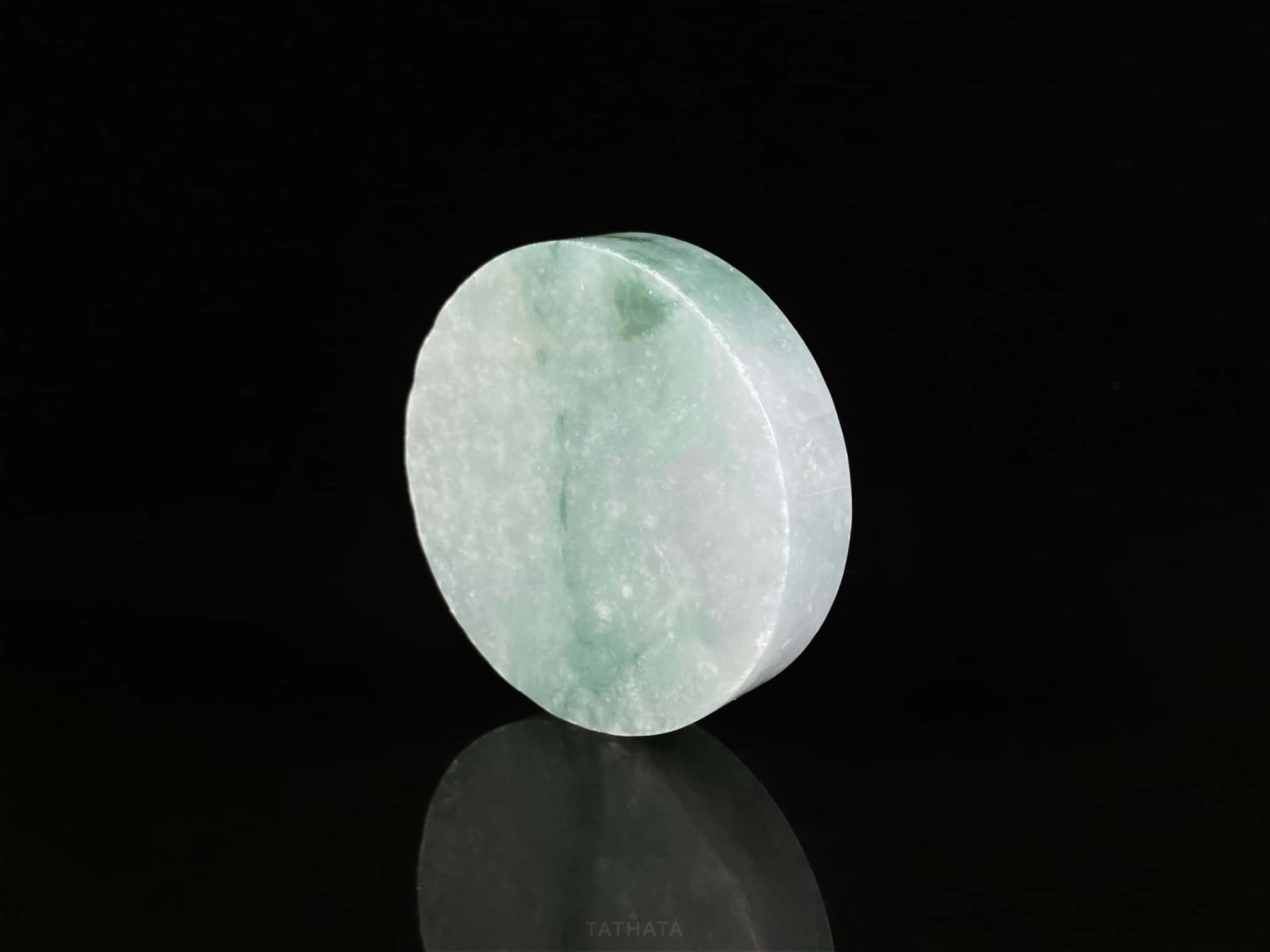 Semi-Finished Jade Blank | Mist Green Wisps · Nature Burmese Jadeite Core