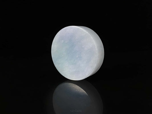 Semi-Finished Jade Blank | Cloudy Frost White · Nature Burmese Jadeite Core