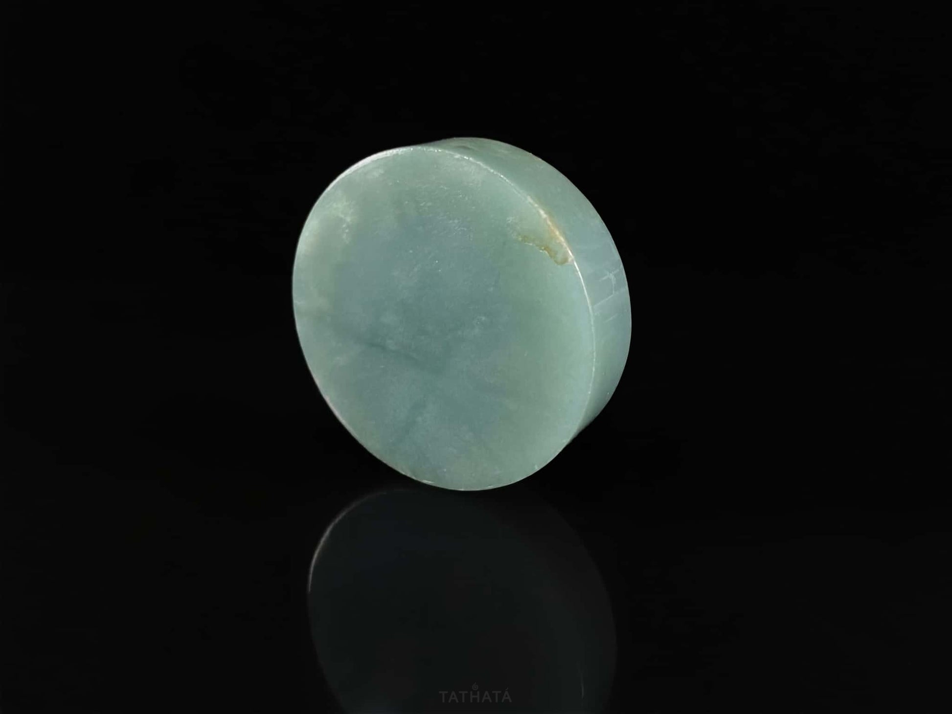 Semi-Finished Jade Blank | Misty Teal Lake Luminescence · Nature Burmese Jadeite Core