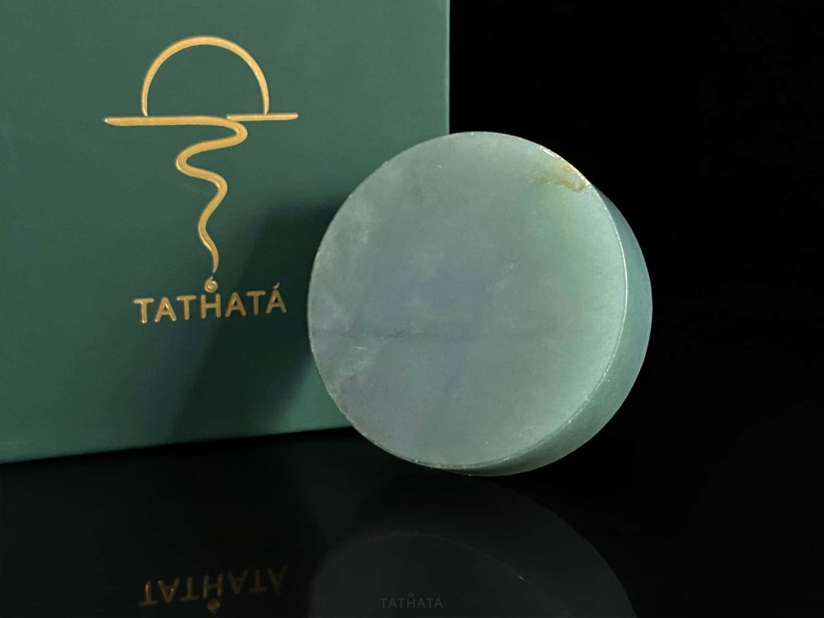 Semi-Finished Jade Blank | Misty Teal Lake Luminescence · Nature Burmese Jadeite Core