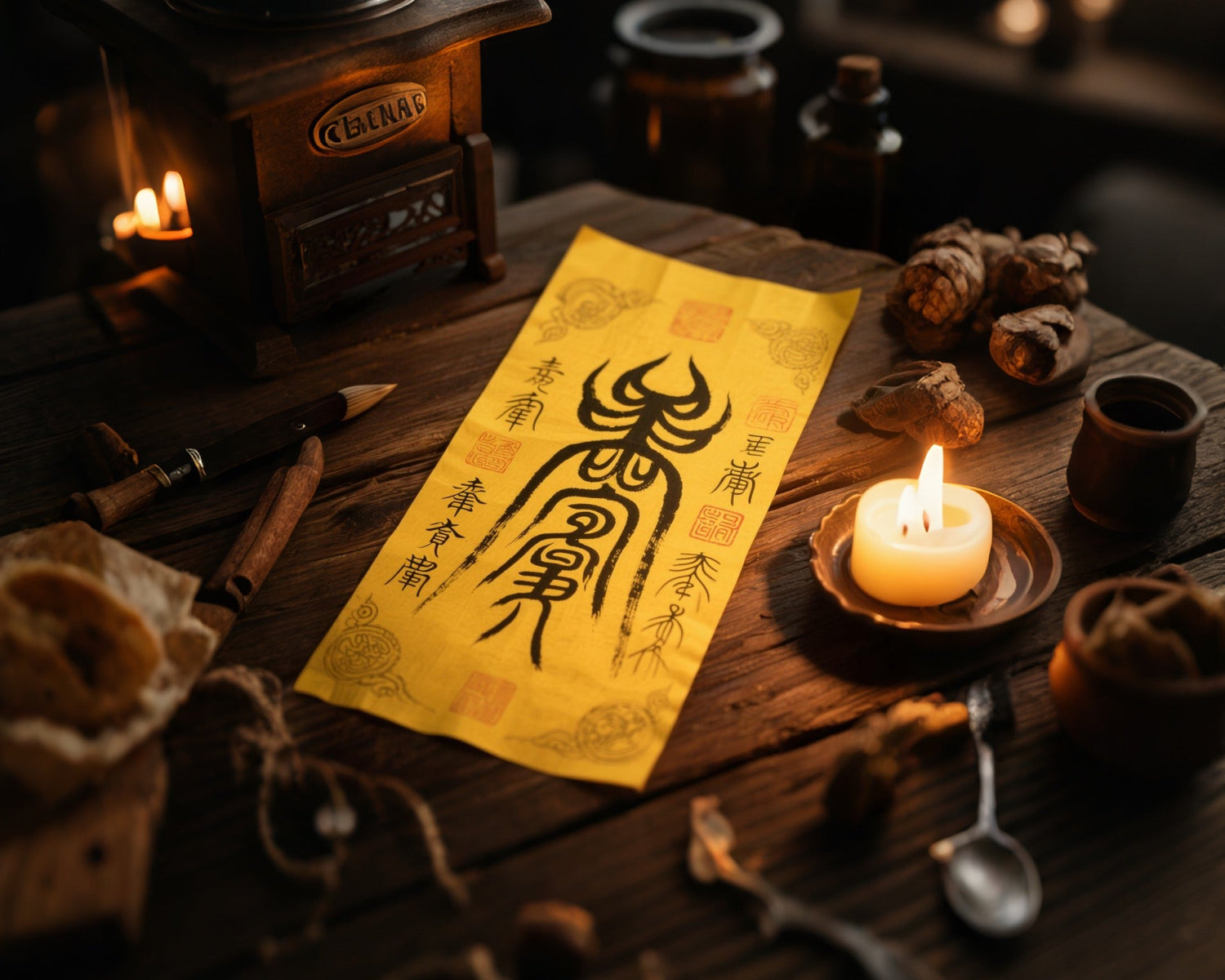 Taoist Energy Talismans candle light