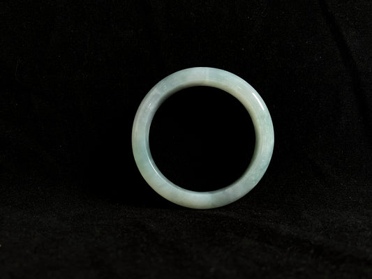 Blue Mist · Jadeite Peace Bangle (55mm)