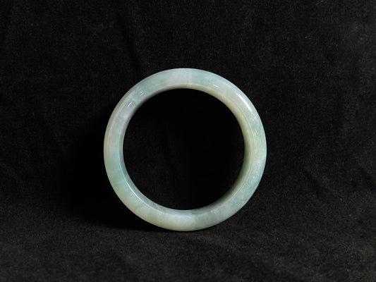 Blue Mist · Jadeite Peace Bangle (55mm)