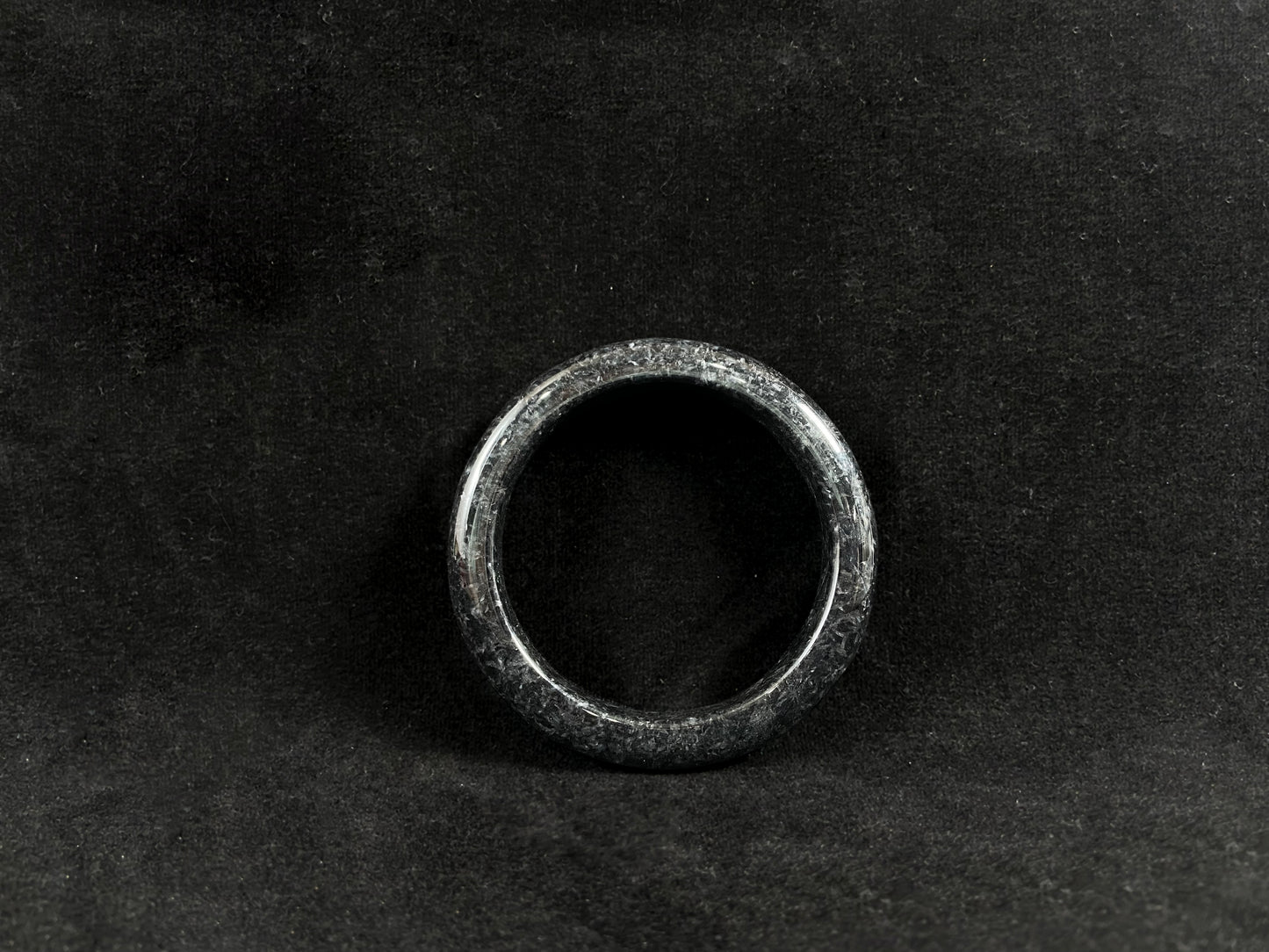 Mysterious Smoke Jade Bangle Enigmatic Charm · Nature Burmese Jadeite Bangle (57mm)